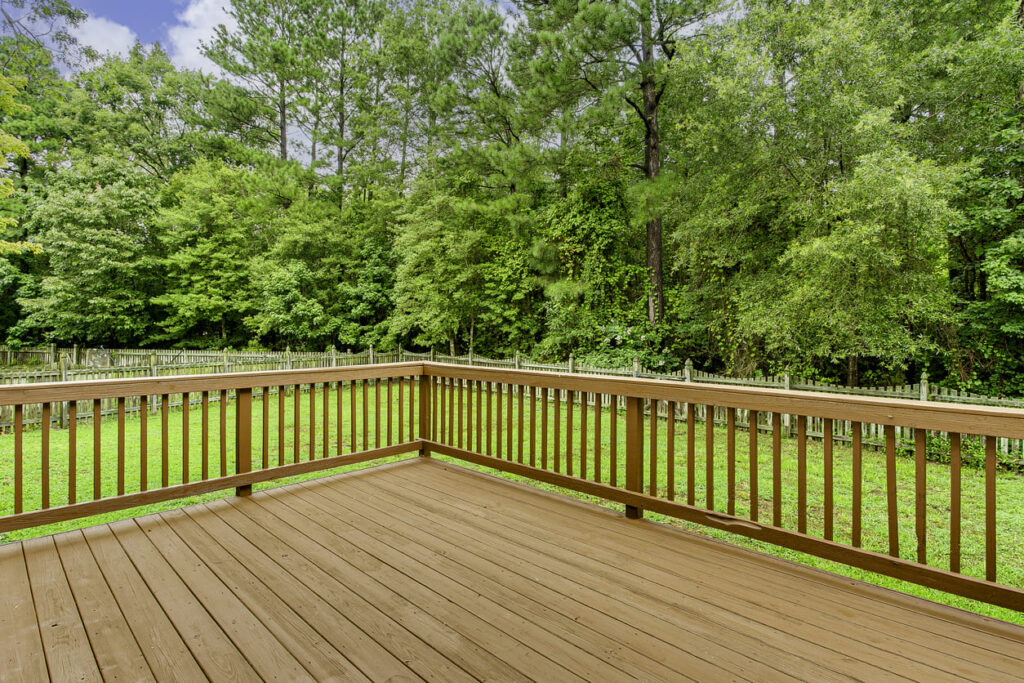 backyard cedar deck