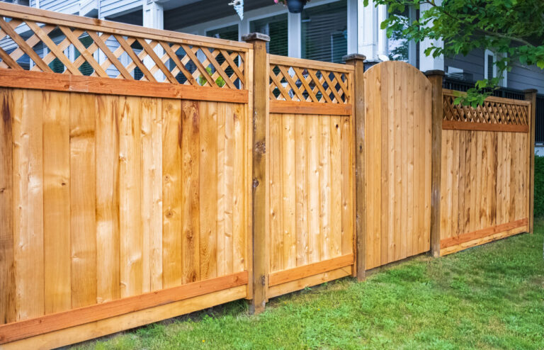 wood lattice fence